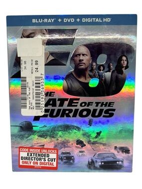 Universal Fate of the Furious 8 BluRay DVD Digital Slipcover Extended Edition